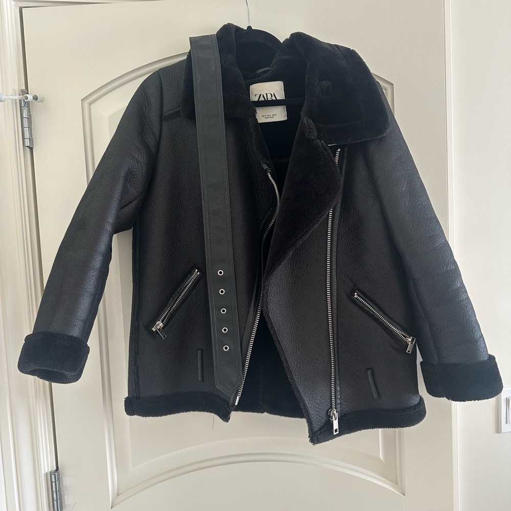 Zara Moto Fur Jacket